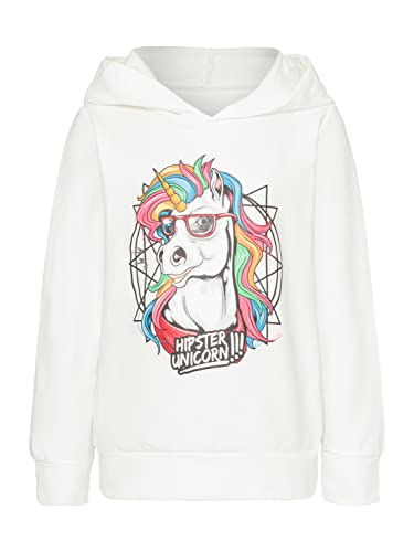 DANAEST Funny Hoodie Einhorn Pullover Kinder für Jungen und Mädchen Langarm Alter 6-16 (690) (Weiß, 128) von DANAEST