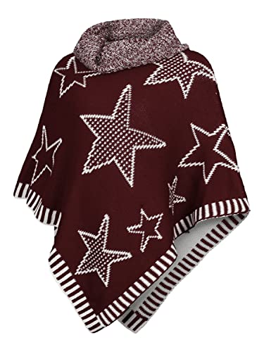 DANAEST Kinder Mädchen Poncho (567), Farbe:Bordeaux, 14 Jahre von DANAEST