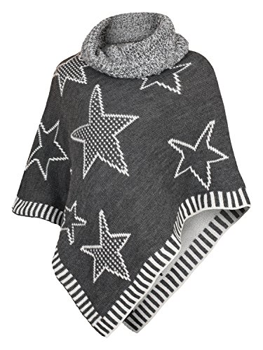 DANAEST Kinder Mädchen Poncho (567), Farbe:Grau, 12 Jahre von DANAEST