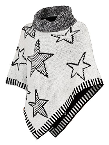 DANAEST Kinder Mädchen Strick Poncho (567), Farbe:Weiß, 4 Jahre von DANAEST