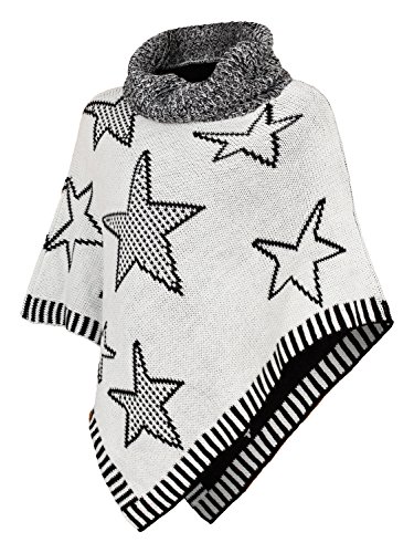 DANAEST Kinder Mädchen Strick Poncho (567), Farbe:Weiß,12 von DANAEST