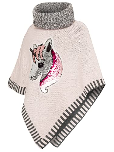 DANAEST Kinder Mädchen Strick Poncho Einhorn (687) Rosa, 164/14 Jahre von DANAEST