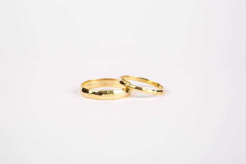 14K Gehämmert Gold Ring, Bio-Hochzeitsband Frauen von DANAKRESPIJEWELRY