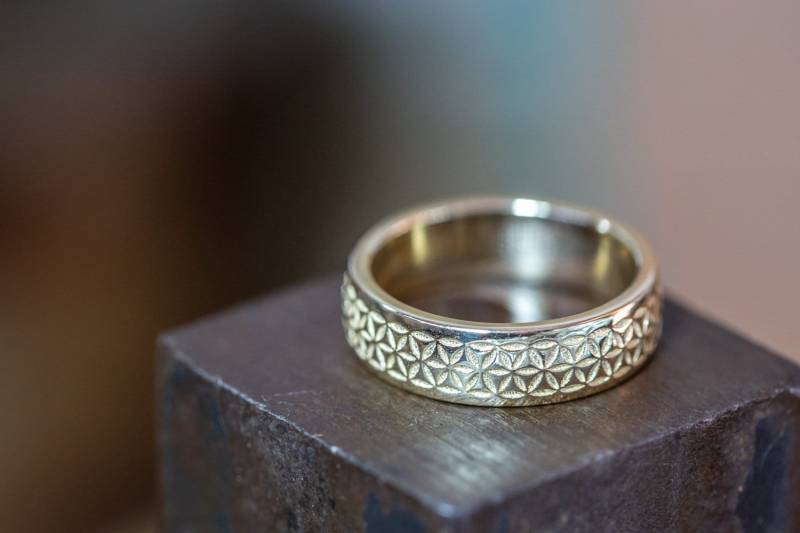 Unisex Hochzeit Ring, Männer Ehering Weißgold, Breite von DANAKRESPIJEWELRY