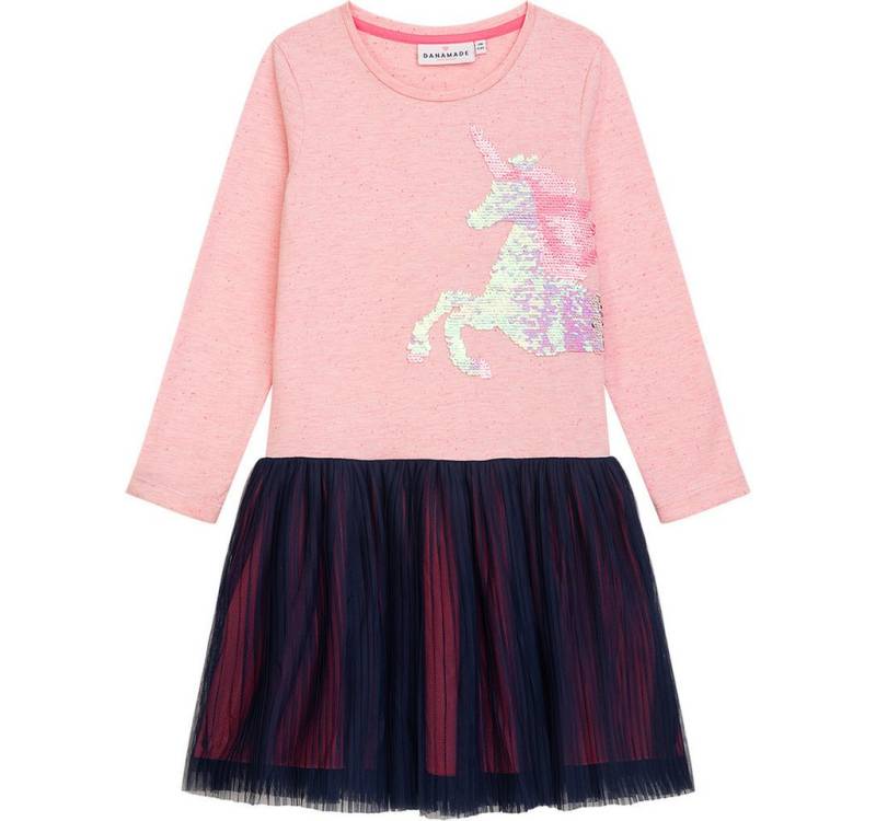 DANAMADE A-Linien-Kleid DKALEA (1-tlg) DANAMADE Mädchenkleid „Dkalea“ mit Pailletten-Einhorn mit Tüllrock von DANAMADE