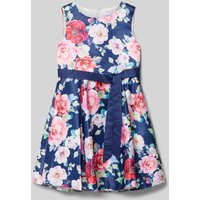 DANAMADE Kleid mit Bindegürtel in Marine, Größe 128 von DANAMADE