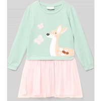 DANAMADE Regular Fit Kleid mit Motiv-Stitching Modell 'Linnea' in Mint, Größe 110 von DANAMADE