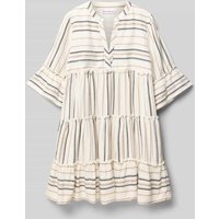 DANAMADE Tunikakleid aus Viskose-Mix im Stufen-Look in Beige, Größe 146 von DANAMADE