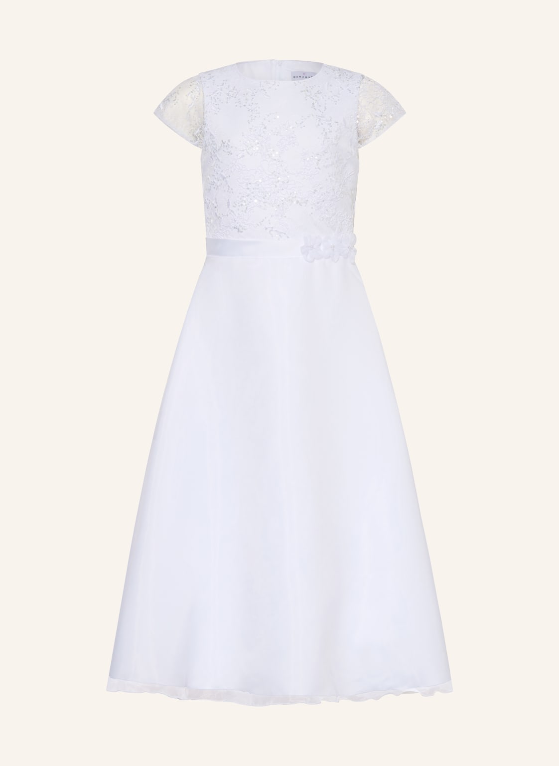 Danamade Kleid Mit Spitze Und Pailletten weiss von DANAMADE