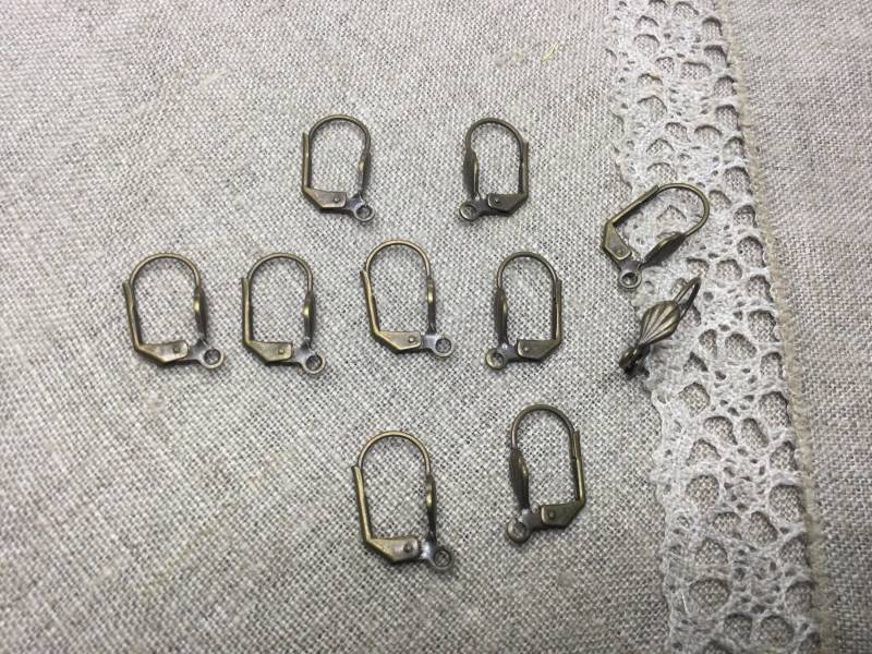 10 Stück Antik Bronze Messing Brisuren Creolen von DANAROSE12