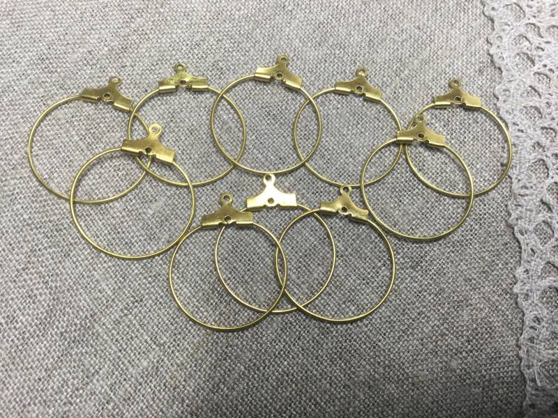 10-Tlg. Rohe Messing Weinglas Charm Ohrringe Zubehör 20 Mm von DANAROSE12