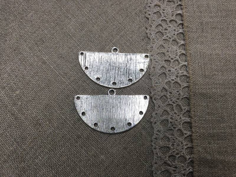 2-Tlg. Antikes Silbernes Ohrring-Finden/stecker, Halbmondform von DANAROSE12