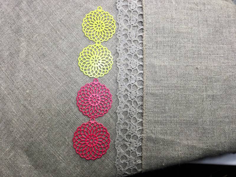 2-Tlg. Edelstahl Spray Bemalt Filigrane Anhänger/stecker Ergebnisse von DANAROSE12