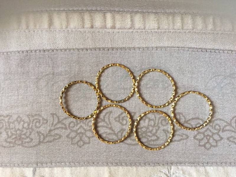 3Tlg. Geschlossene Biegeringe Verbinder/Anhänger Schmuckzubehör Gestreift 27 Mm Dia von DANAROSE12