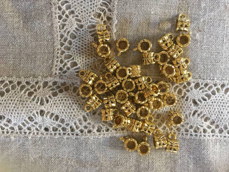 4Tlg. European Charm Bail Beads Säule Antik Gold von DANAROSE12