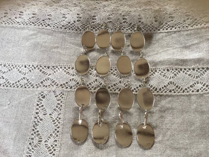 4Tlg. Silber Ton Lünette Ohrringe Hebel Haken Zubehör von DANAROSE12