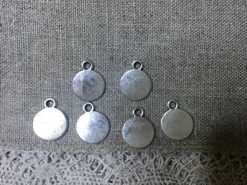 6Tlg. Antikes Silber Runder Anhänger 10 Mm von DANAROSE12