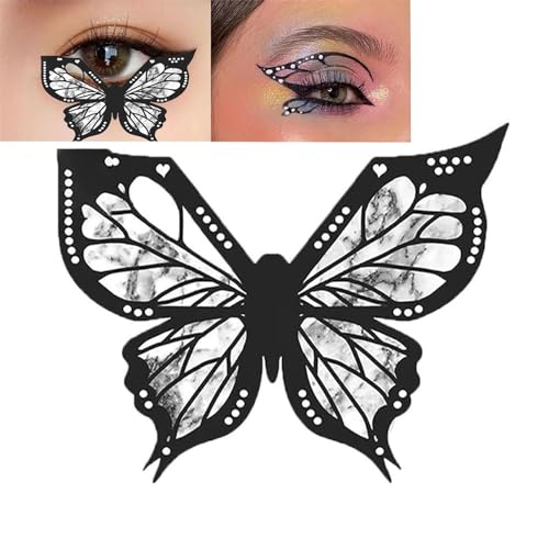 Butterfly Eyeliner Stencil, Butterfly Eyeliner Stamp, Butterfly Makeup Stencil, Eyeliner Stencils for Eyes Wing, Winged Eyeliner Stamp,Reusable And Flexible Eyeliner Applicators Shaper Tool (1Pcs) von DANC