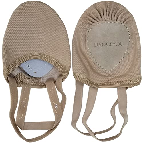 DANCEYOU Halbsohlen Ballettschuhe Elastische Ballettschläppchen Pirouette Tanzschuhe Schläppchen aus Leinen für Mädchen Kinder Damen Hellbraun S DANCEYOU Halbsohlen Ballettschuhe Elastische Ballettschläppchen Pirouette Tanzschuhe Schläppchen aus Leinen für Mädchen Kinder Damen Hellbraun S von DANCEYOU