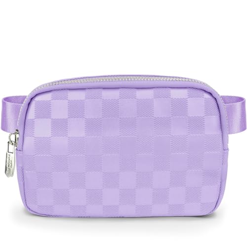 DANCOUR Karierte Gürteltasche, Crossbody-Tasche, Bauchtasche, Ledergürteltasche, Crossbody, Bauchtaschen für Frauen, Crossbody-Taschen für Frauen, Hüfttasche, Crossbody Fanny Pack für Damen Herren von DANCOUR