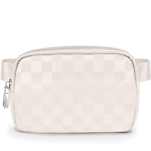 DANCOUR Karierte Gürteltasche, Crossbody-Tasche, Bauchtasche, Ledergürteltasche, Crossbody, Bauchtaschen für Frauen, Crossbody-Taschen für Frauen, Hüfttasche, Crossbody Fanny Pack für Damen Herren von DANCOUR