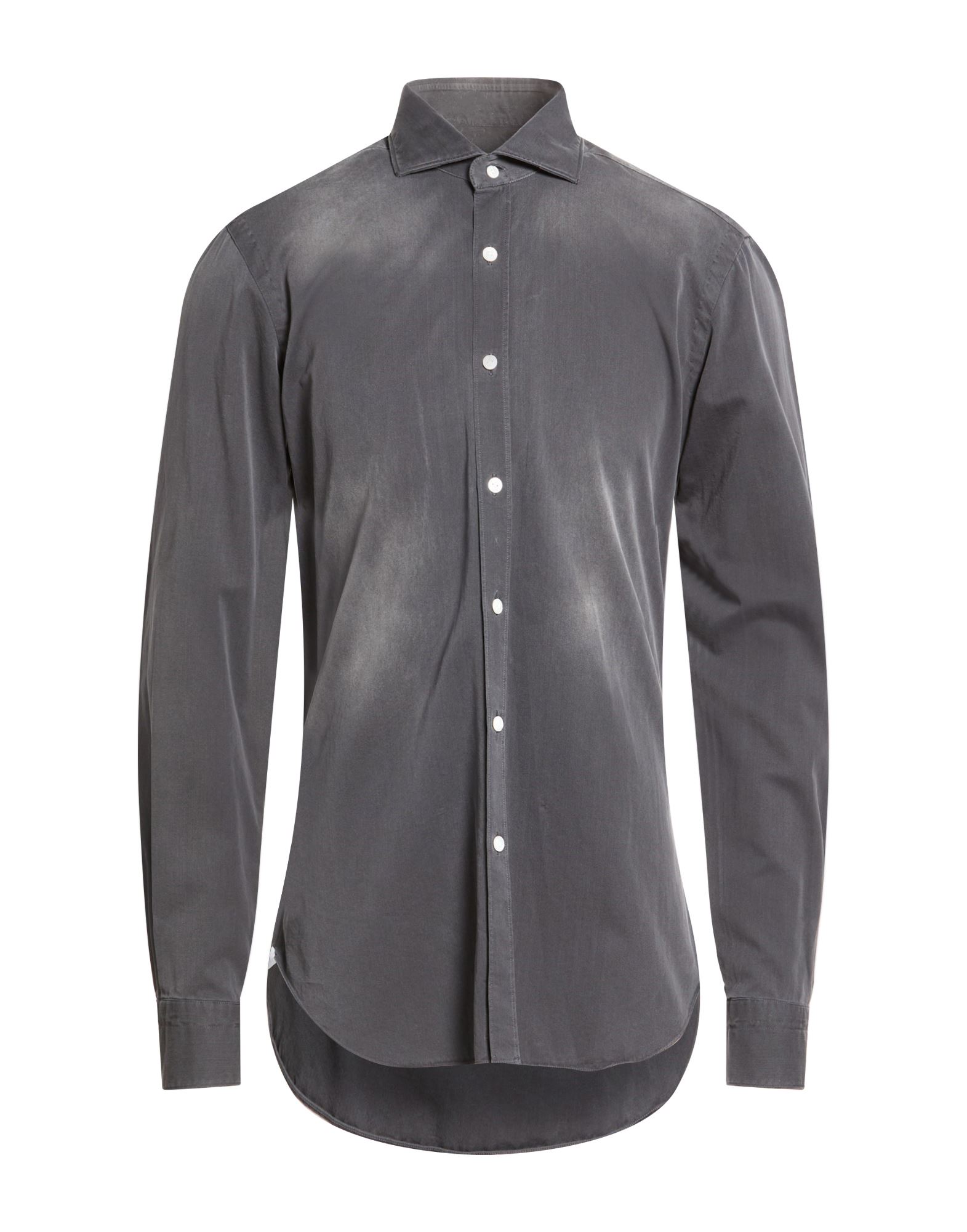 DANDYLIFE by BARBA Napoli Hemd Herren Braungrau von DANDYLIFE by BARBA Napoli