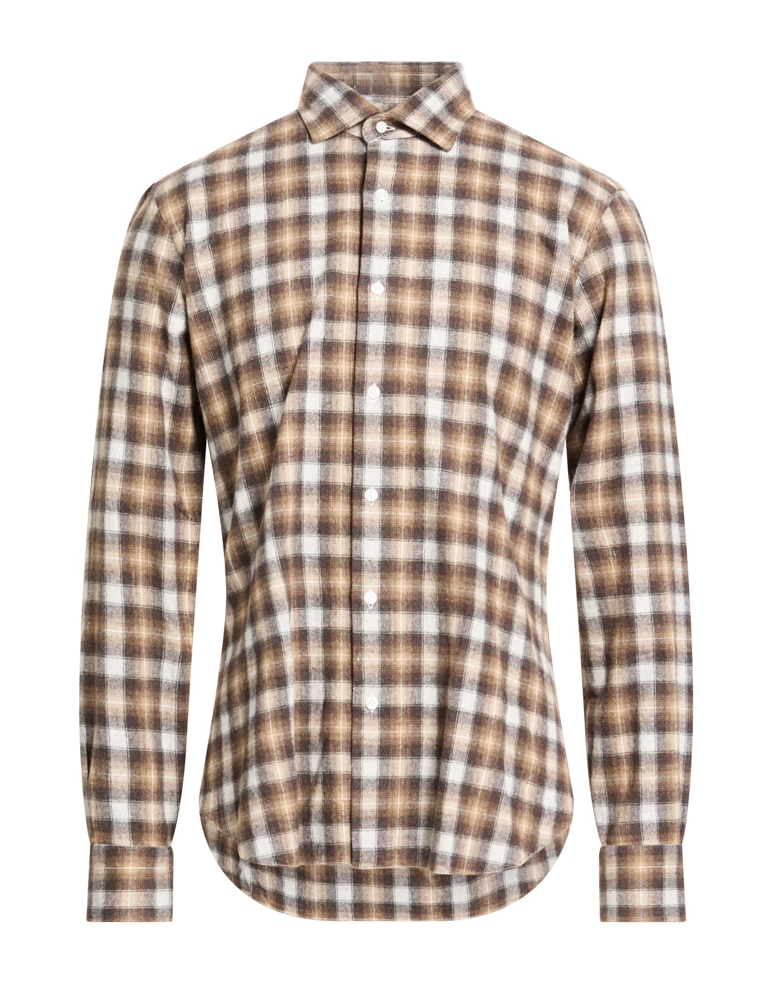 DANDYLIFE by BARBA Napoli Hemd Herren Khaki von DANDYLIFE by BARBA Napoli