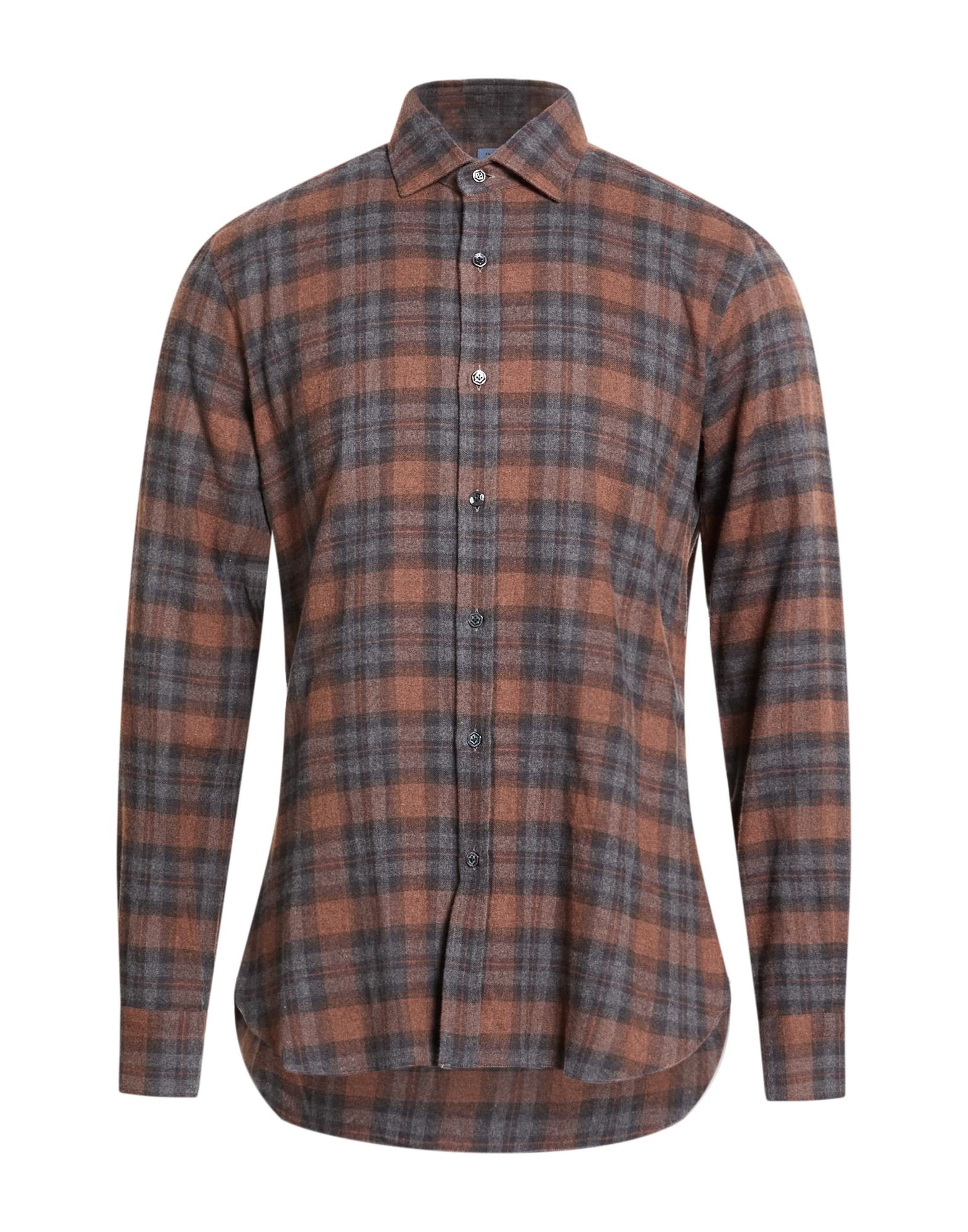 DANDYLIFE by BARBA Napoli Hemd Herren Schokobraun von DANDYLIFE by BARBA Napoli