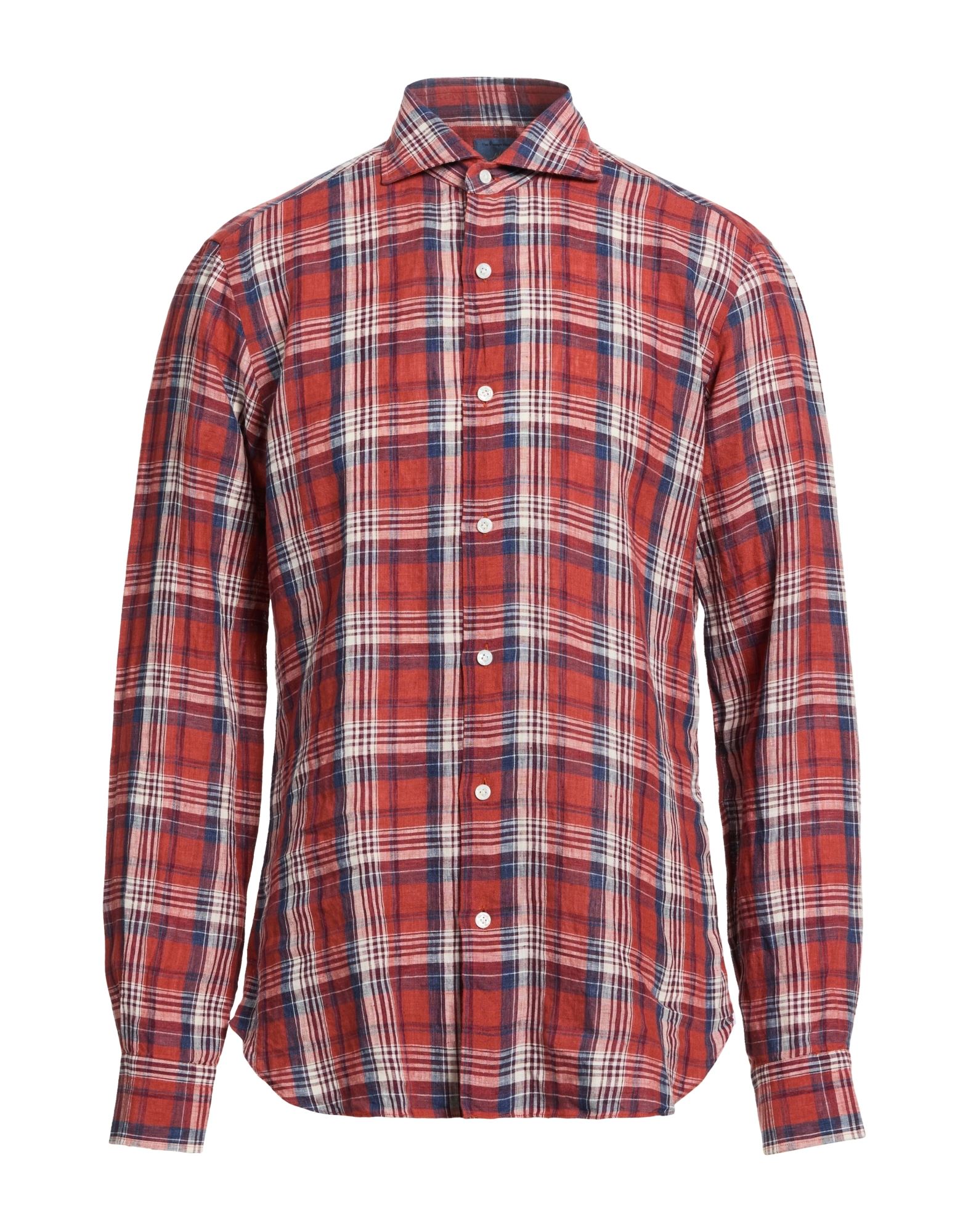 DANDYLIFE by BARBA Napoli Hemd Herren Ziegelrot von DANDYLIFE by BARBA Napoli