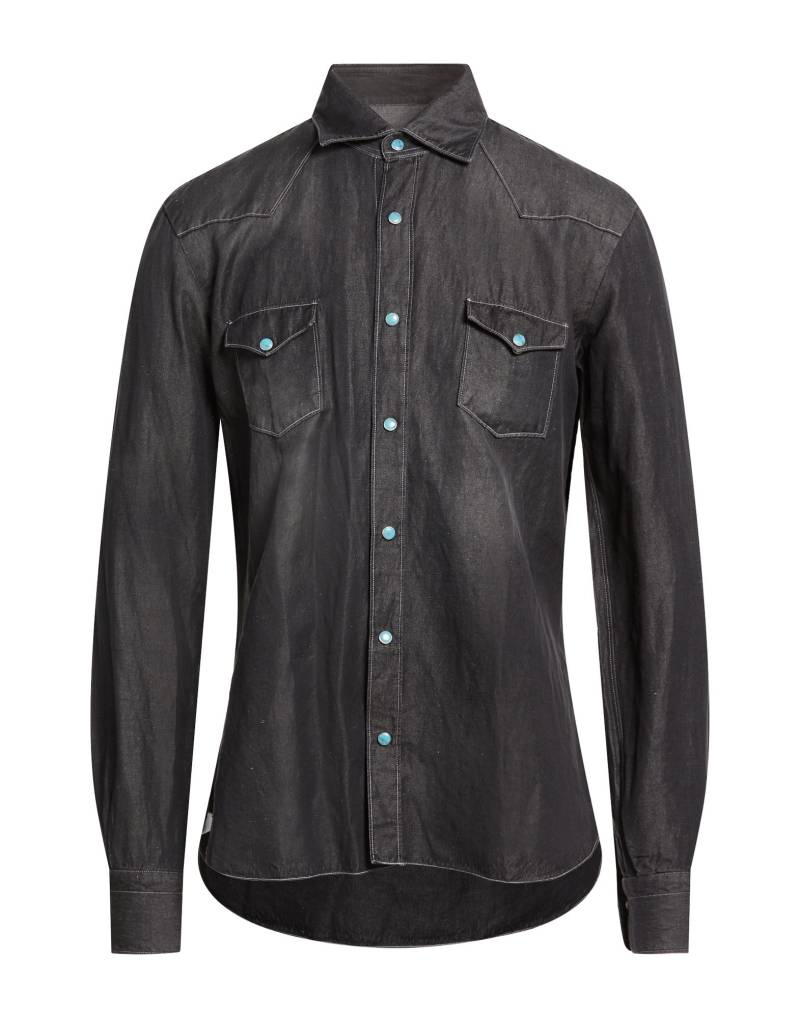 DANDYLIFE by BARBA Napoli Jeanshemd Herren Braungrau von DANDYLIFE by BARBA Napoli