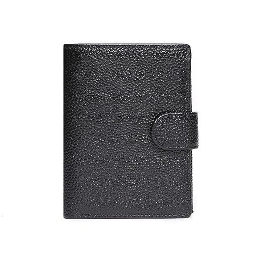 DANETI PU Leder Herren Geldbörse Echtes Leder Männer Business Brieftasche RFID Männer Karte ID Halter Münzbörse Reisebrieftasche, Schwarz von DANETI