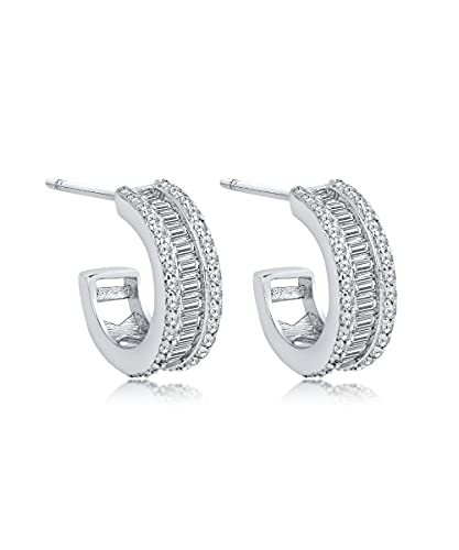 DANIEL CLIFFORD® Cécile Creolen Ohrringe Silber 925 I Schmuck für Frauen aus Sterlingsilber + Zirkonia Kristallen I Geschenk-Box von DANIEL CLIFFORD