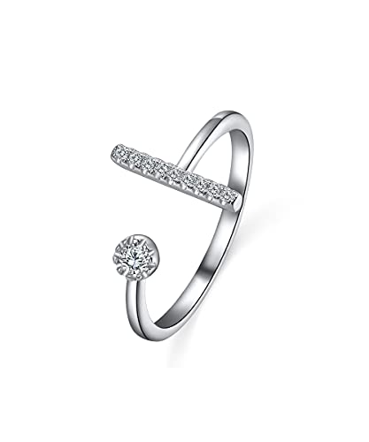 DANIEL CLIFFORD® Kate Ring Damen Silber 925 größenverstellbar I Schmuck für Frauen aus Sterlingsilber & Zirkonia Kristallen I Geschenk für Sie von DANIEL CLIFFORD