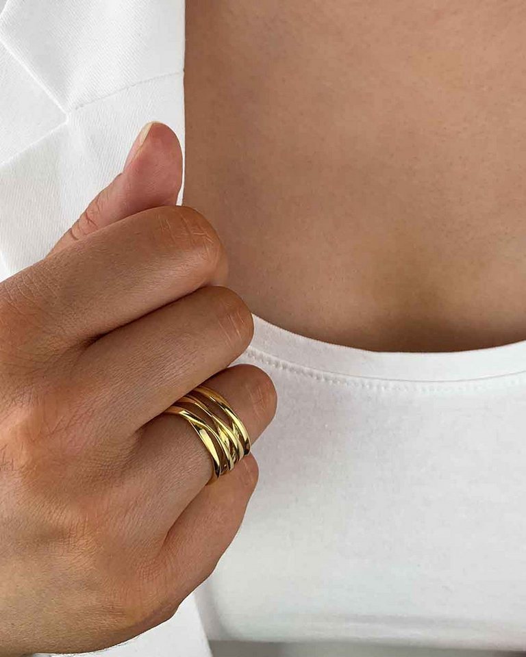 DANIEL CLIFFORD Silberring 'Jackie' Damen Ring Silber 925, Silberring größenverstellbar (inkl. Verpackung), Statementring aus hochwertigem S925 Sterlingsilber von DANIEL CLIFFORD