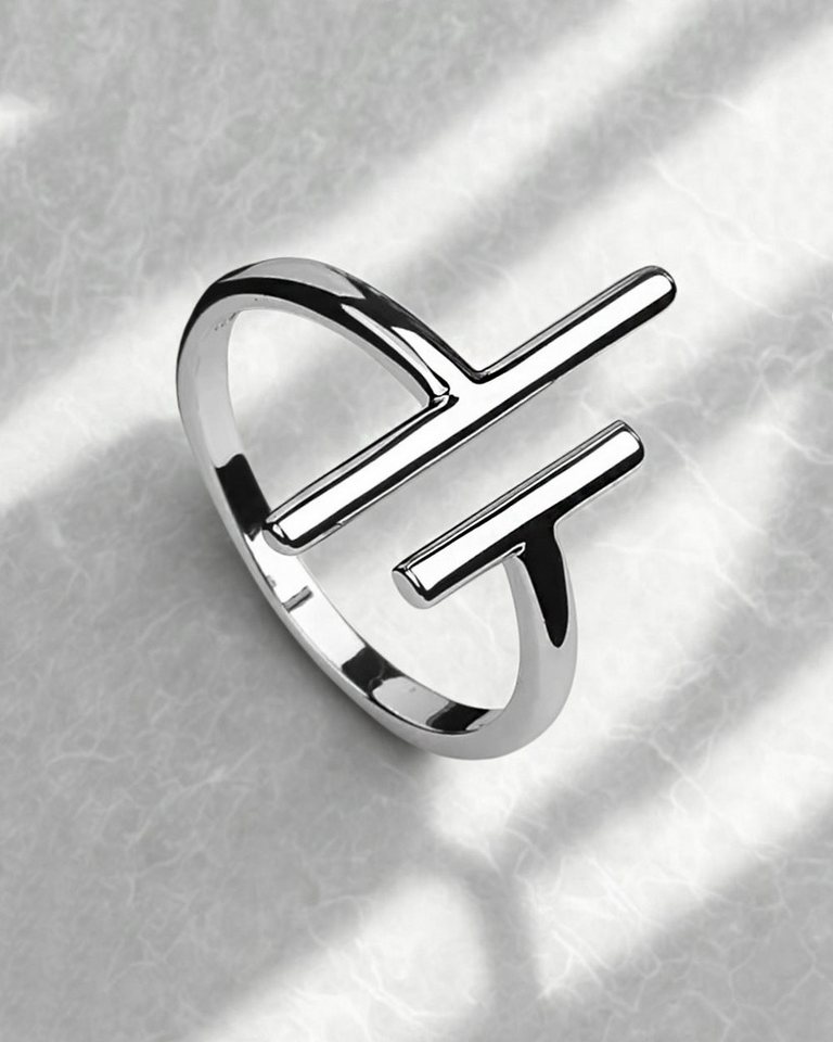 DANIEL CLIFFORD Silberring 'Tiana' Damen Ring Silber 925 rhodiniert, Silberring größenverstellbar (inkl. Verpackung), Statement-Ring aus feinstem S925 Sterlingsilber von DANIEL CLIFFORD