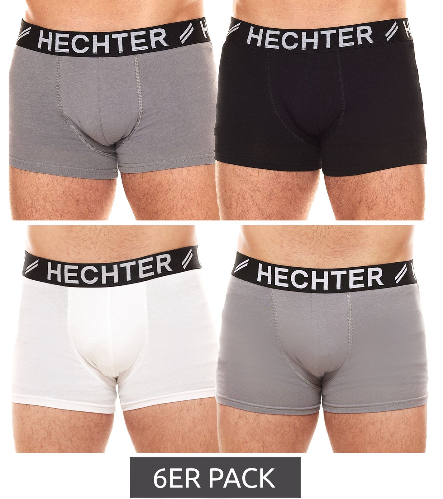 6er Pack HECHTER STUDIO Herren Boxershorts Unterwäsche in verschiedenen Farben von HECHTER STUDIO