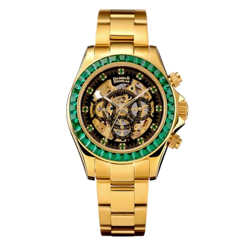 Armbanduhr Mechanisch Automatik DD8802DG Analog Automatik Daniel&Douglas Gold Grün Herren von DANIEL&DOUGLAS(ダニエルアンドダグラス)