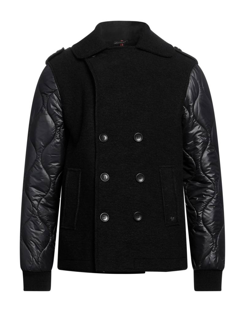 DANIELE ALESSANDRINI HOMME Mantel Herren Schwarz von DANIELE ALESSANDRINI HOMME