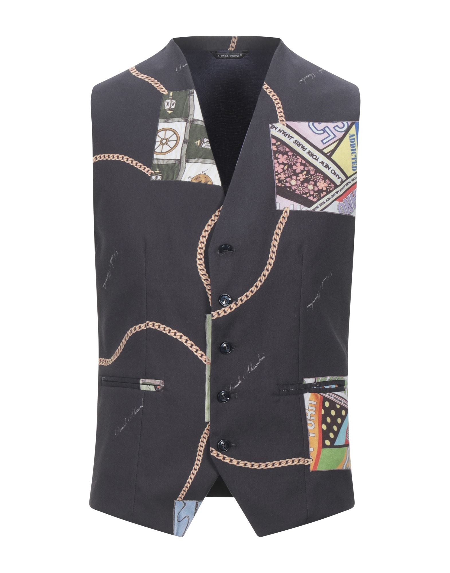 DANIELE ALESSANDRINI Couture-weste Herren Nachtblau von DANIELE ALESSANDRINI