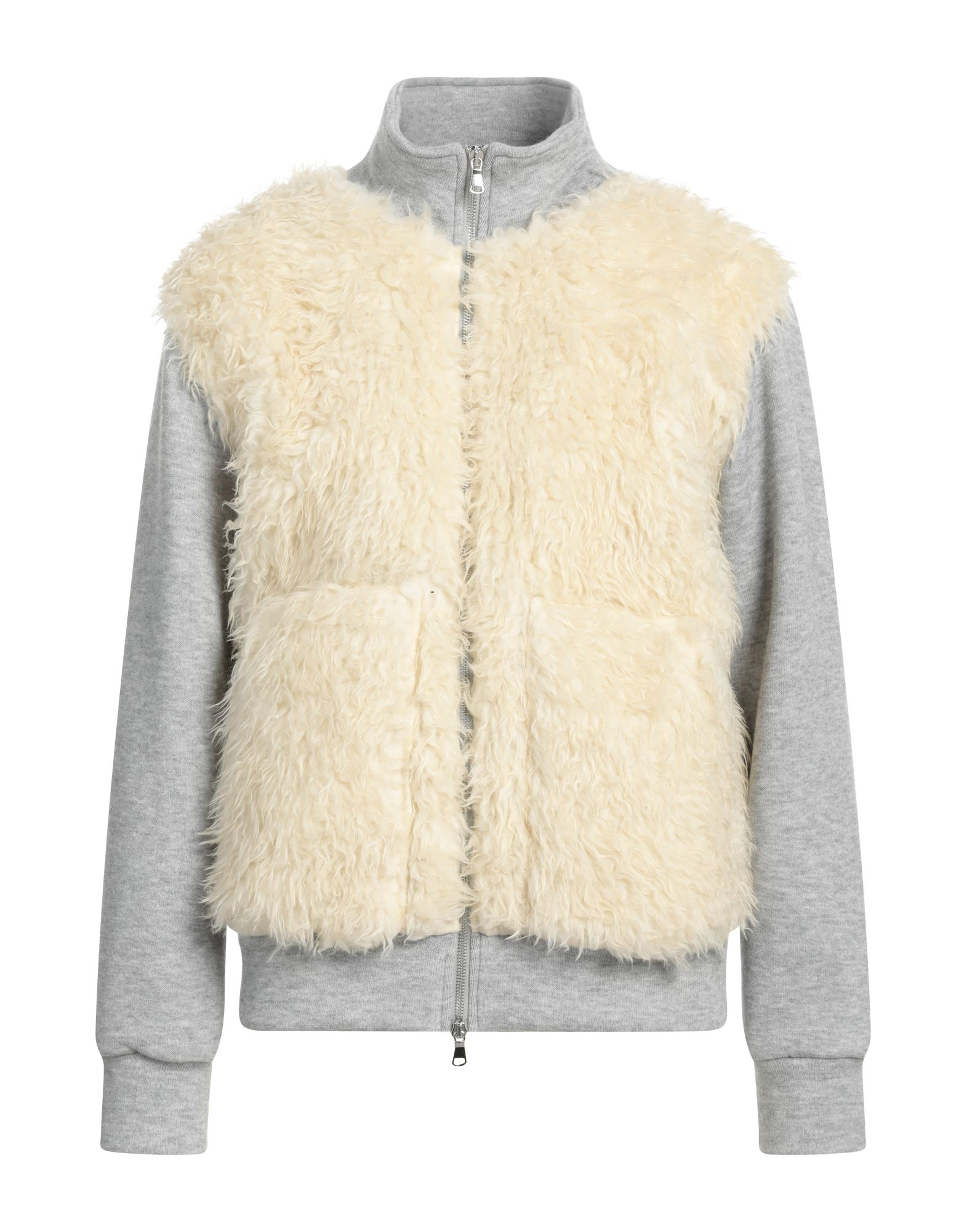 DANIELE ALESSANDRINI Shearling- & Kunstfell Herren Grau von DANIELE ALESSANDRINI