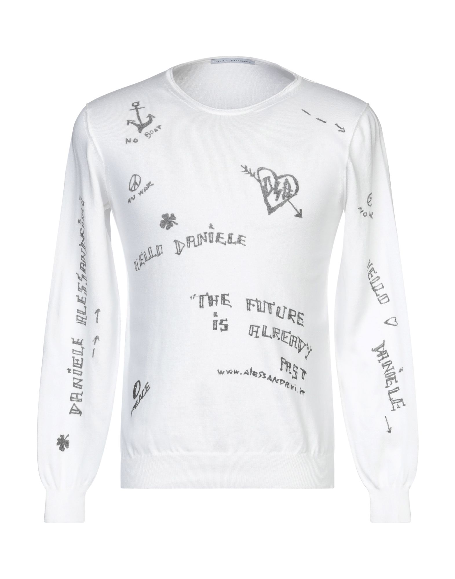 DANIELE ALESSANDRINI Pullover Herren Weiß DANIELE ALESSANDRINI Pullover Herren Weiß von DANIELE ALESSANDRINI