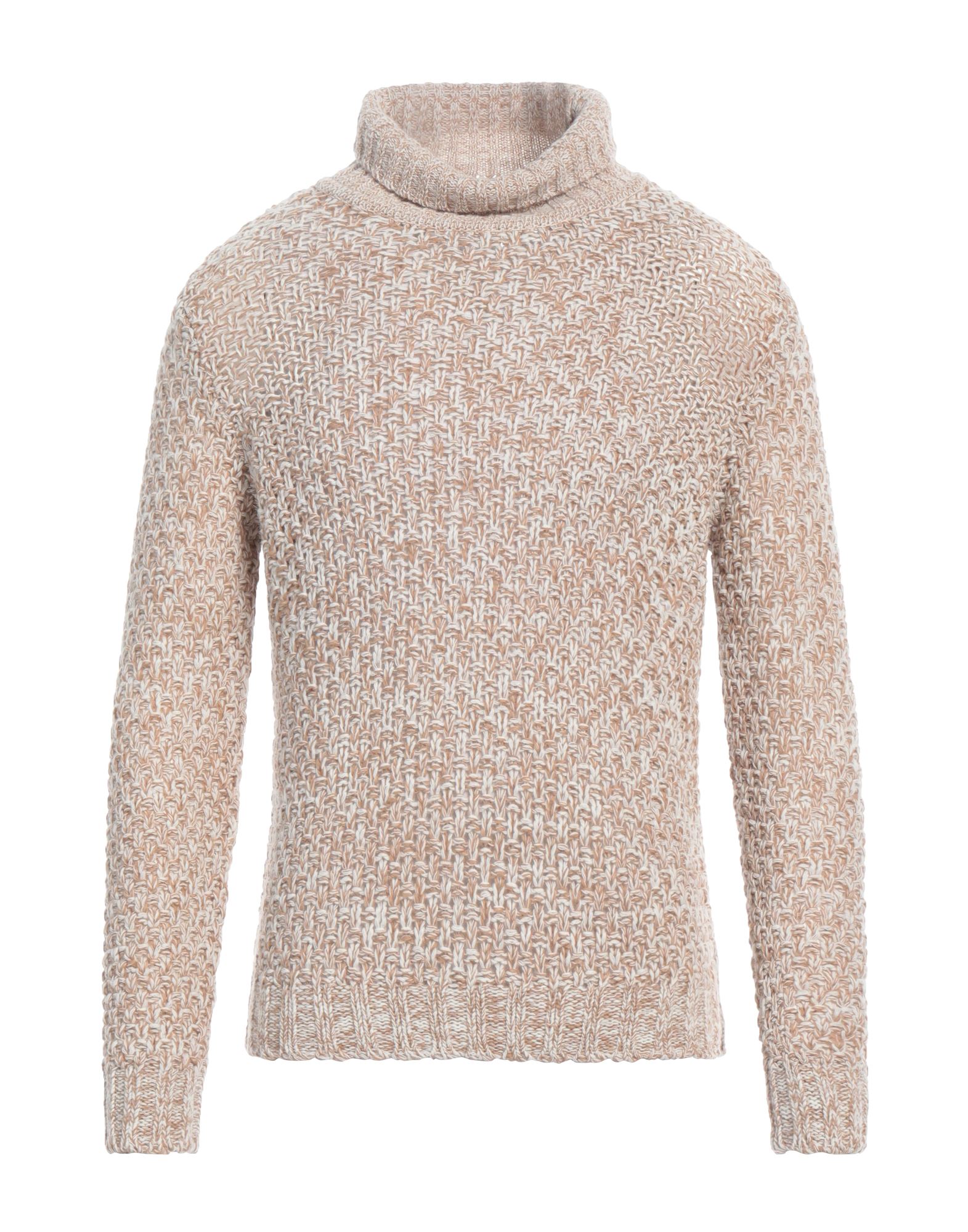 DANIELE ALESSANDRINI Rollkragenpullover Herren Sand von DANIELE ALESSANDRINI