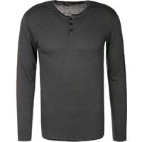 DANIELE FIESOLI Herren Longsleeve schwarz Leinen von DANIELE FIESOLI