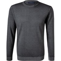 DANIELE FIESOLI Herren Pullover grau Merinowolle unifarben von DANIELE FIESOLI