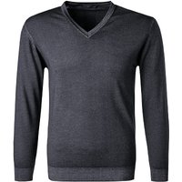 DANIELE FIESOLI Herren Pullover grau Merinowolle unifarben von DANIELE FIESOLI