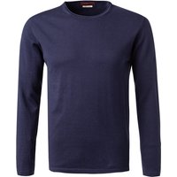 DANIELE FIESOLI Herren Pullover blau Baumwolle unifarben von DANIELE FIESOLI