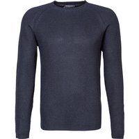 DANIELE FIESOLI Herren Pullover blau Merinowolle unifarben von DANIELE FIESOLI