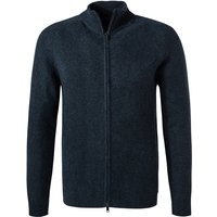 DANIELE FIESOLI Herren Cardigan blau Merinowolle unifarben von DANIELE FIESOLI