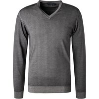 DANIELE FIESOLI Herren Pullover Grau Merinowolle unifarben von DANIELE FIESOLI