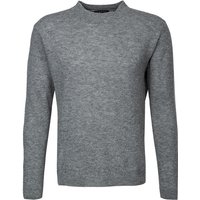 DANIELE FIESOLI Herren Pullover Grau Merinowolle unifarben von DANIELE FIESOLI